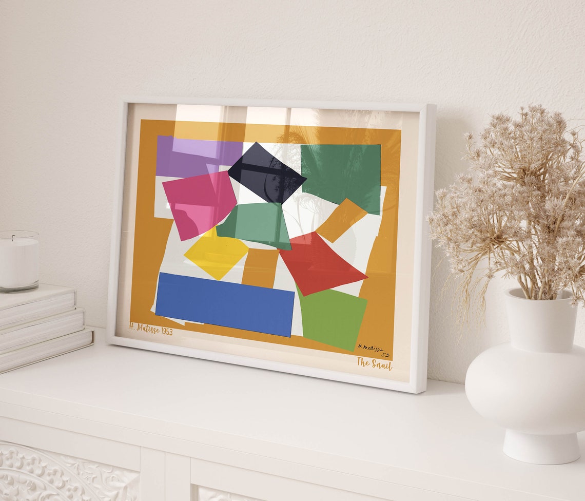 Henri Matisse Print The Snail Mid Century Modern Wall Art Abstract Colorful Poster 1953 - Image 2