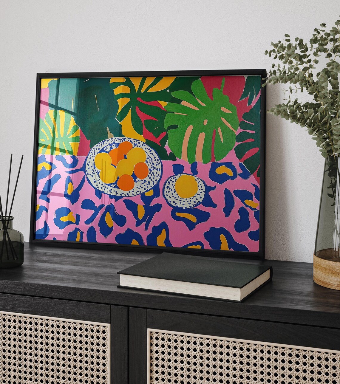 Mid Century Kitchen Art Print, Matisse Abstract Fruit Floral - Image 2