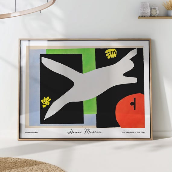 Henri Matisse The Swimmer In The Tank Abstract Art Print Modern Colorful Wall Art French Artist Home Decor Bold Gallery Wall Print