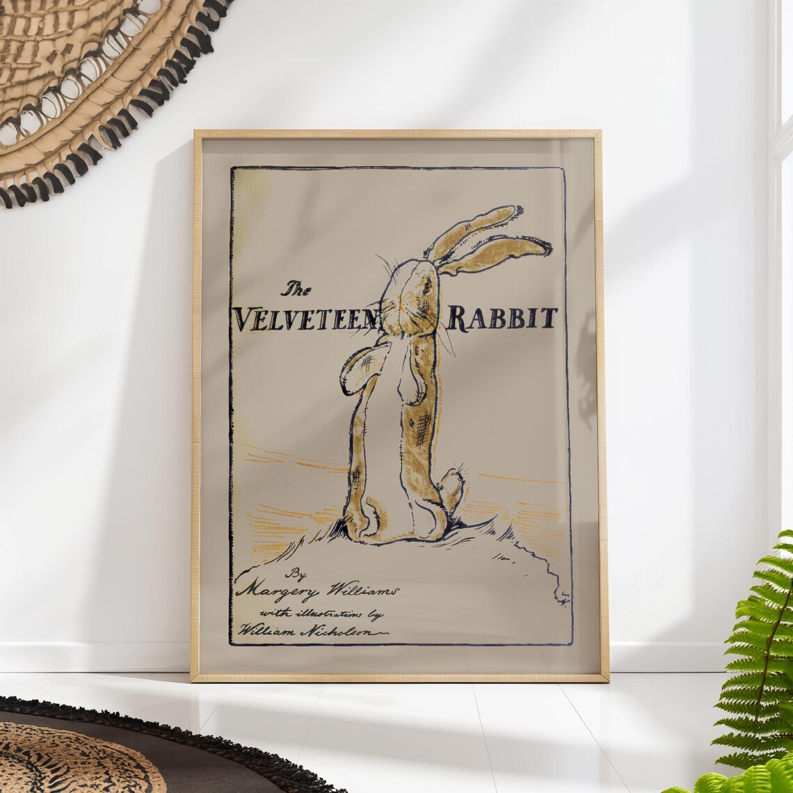 The Velveteen Rabbit Vintage Children's Storybook Cover Poster