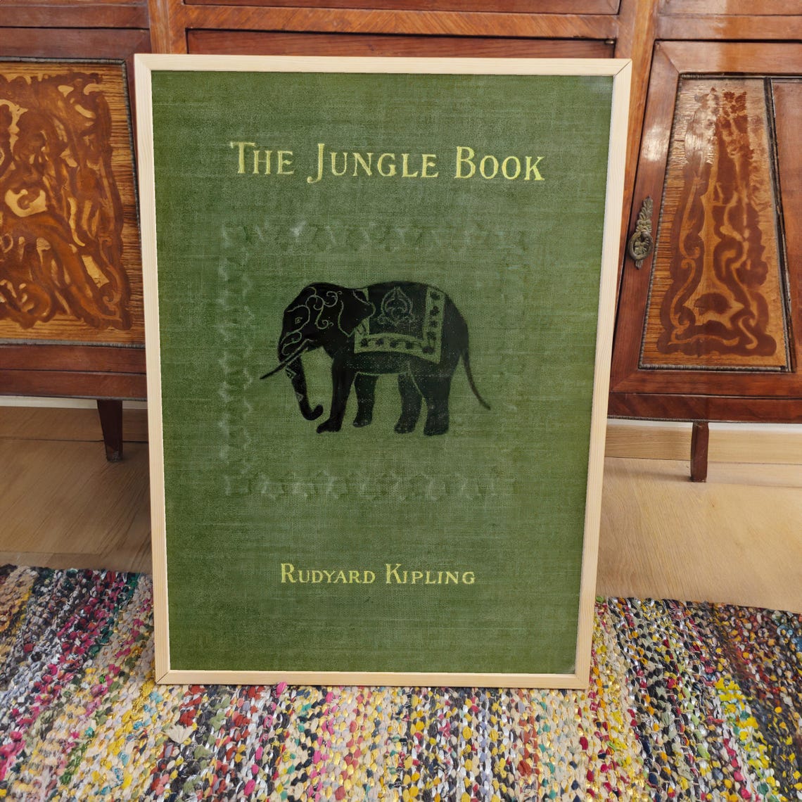 The Jungle Book Rudyard Kipling Vintage Green Cloth Cover Poster - Image 2