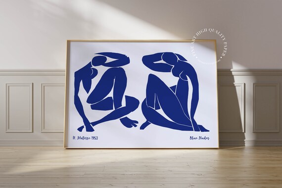 Henri Matisse Blue Nudes 1953 Two Abstract Paper Cutout Figures Poster