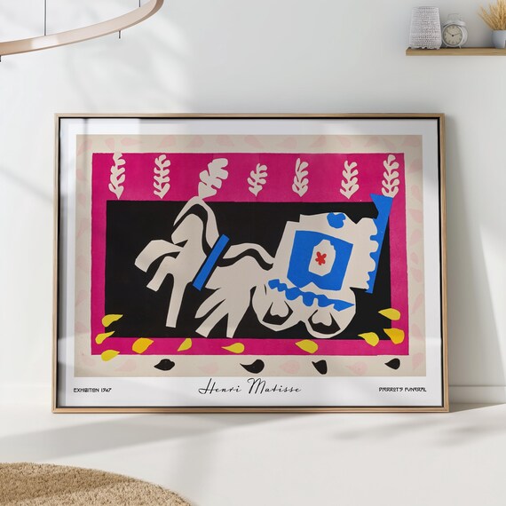 Henri Matisse Pierrots Funeral 1947 Pink Black Colorful Abstract Poster