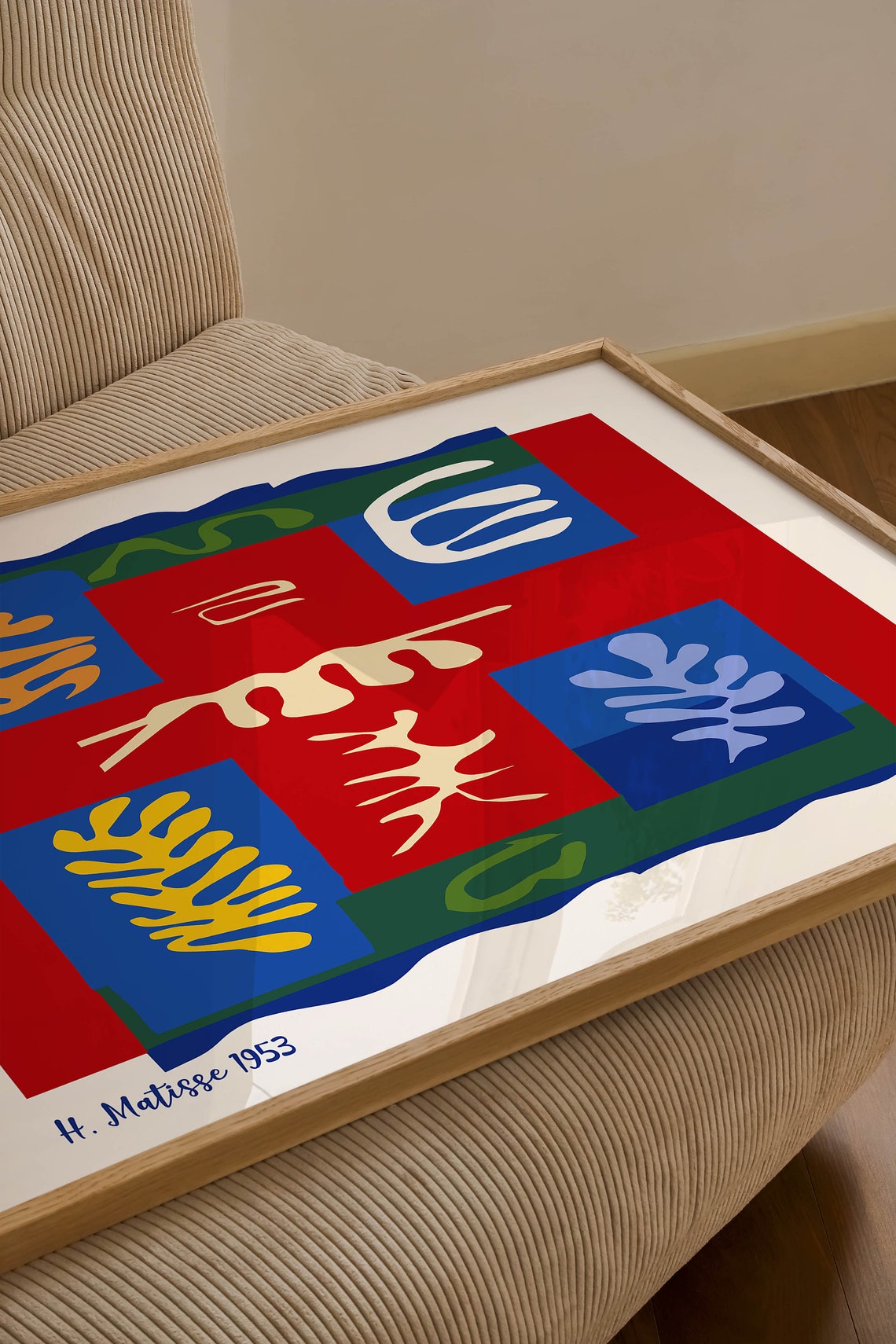 Henri Matisse Art Print Cutouts Mid Century Modern Poster 1953 - Image 2