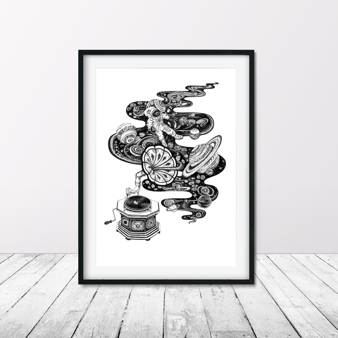 Instant JPG Music Poster, Black and White Vintage - Image 4