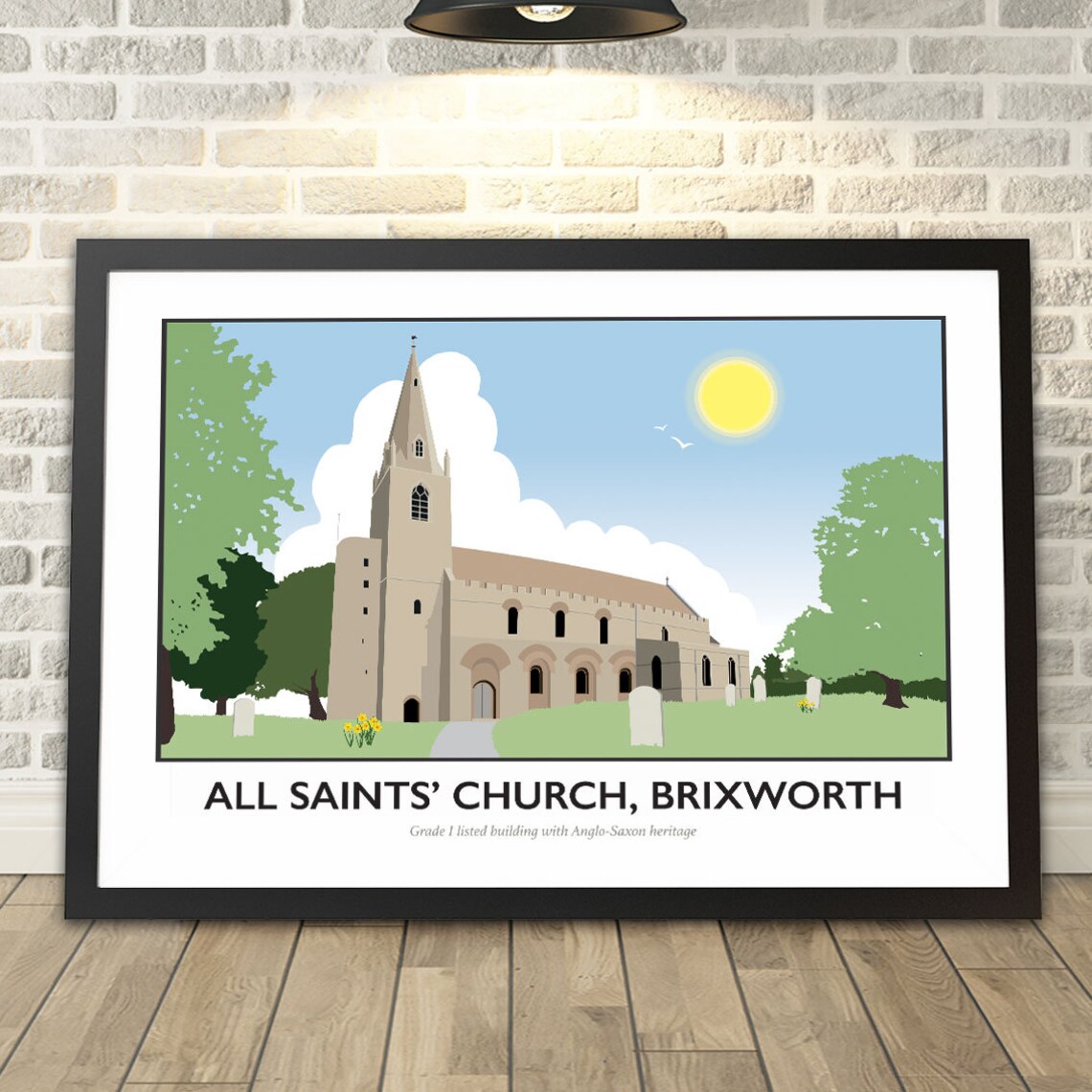 All Saints Church Brixworth Northamptonshire Travel Poster