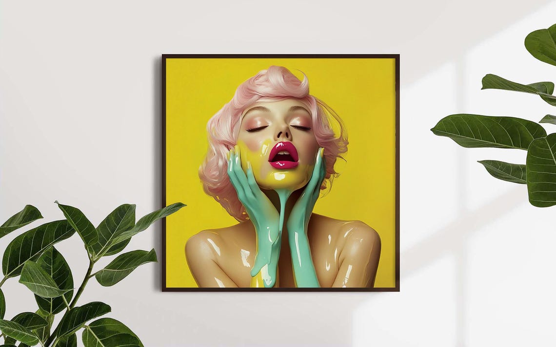Woman Covered With Paint Splashes Framed Poster Sexy Woman Covered In Paint Sexy Woman Wall Art Woman Acrylic Paint Wall Hanging Art - Image 3