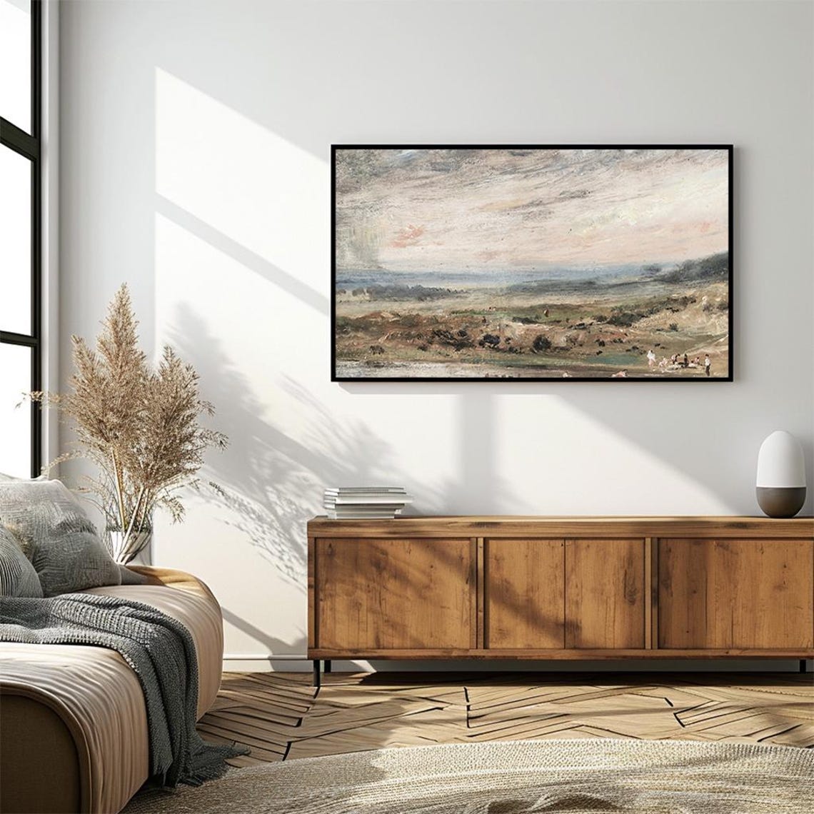 Pastoral Meadow Figures Vintage Countryside Landscape Art Poster - Image 4