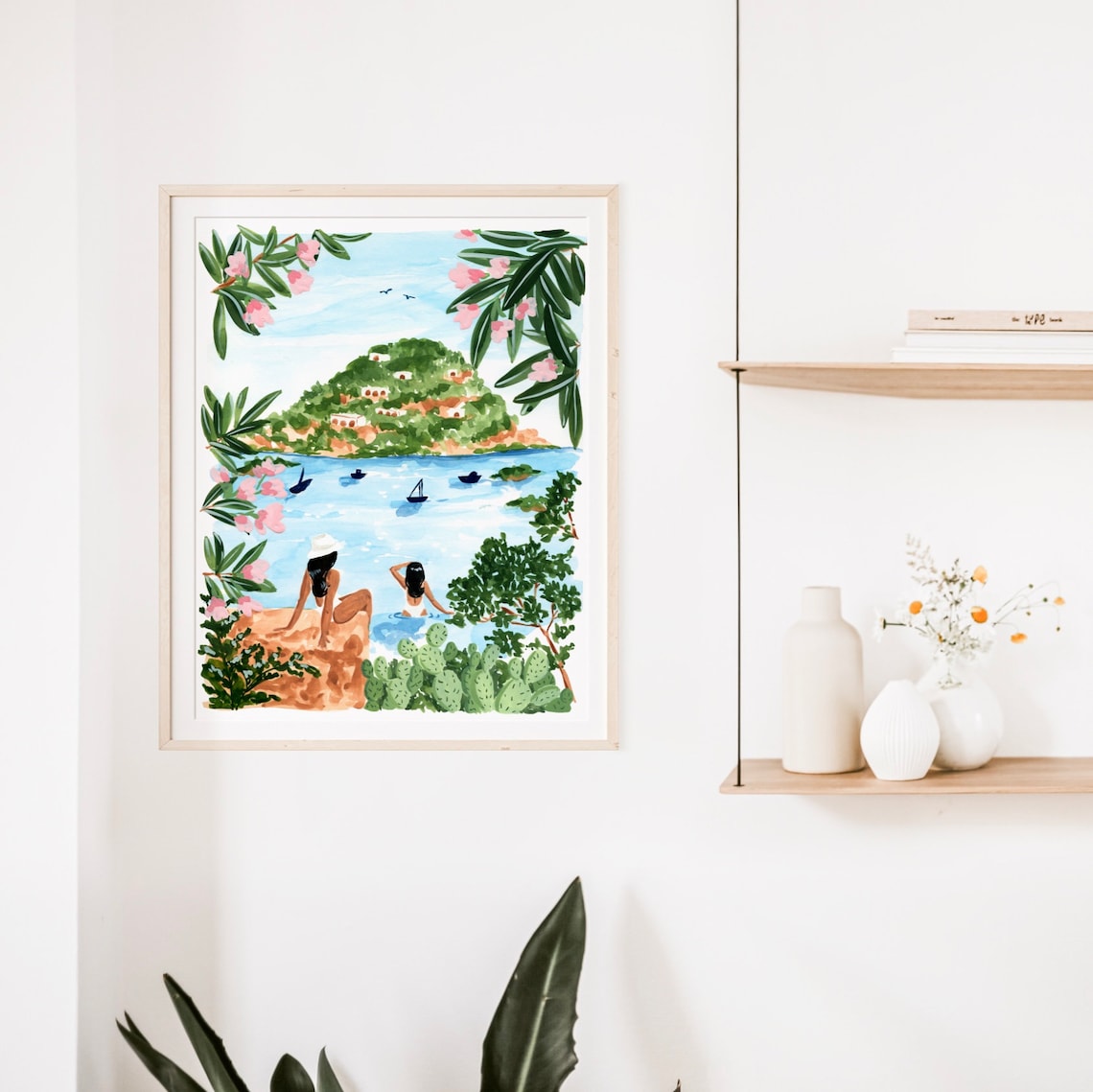 Somewhere In Italy Tropical Art Print, Amalfi - Image 2