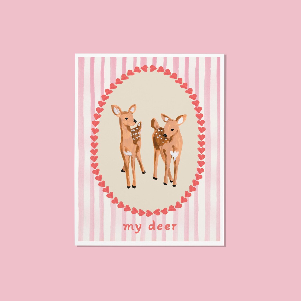 Valentines Day Deer Couples Decor Art Print - Image 3