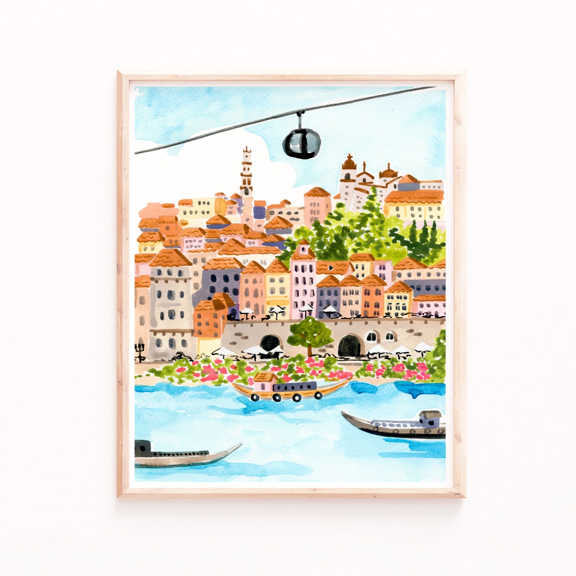 Porto Portugal Print Travel Wall Art Portugal Painting Porto Poster Lisbon Sabina Fenn - Image 4