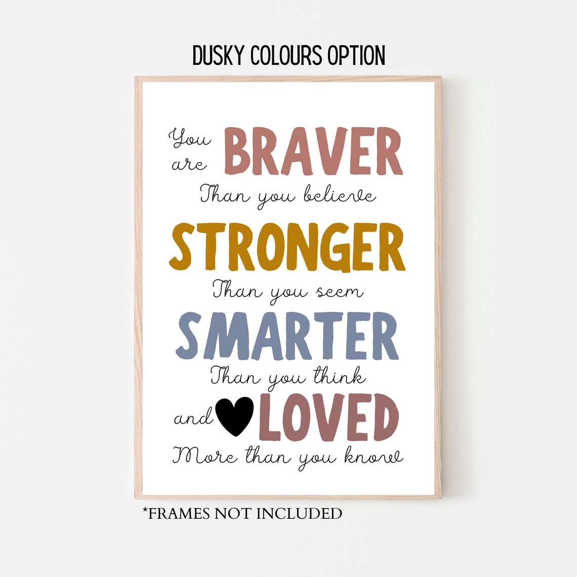 Affirmations Quote Print, You Are Braver Quote - Image 2