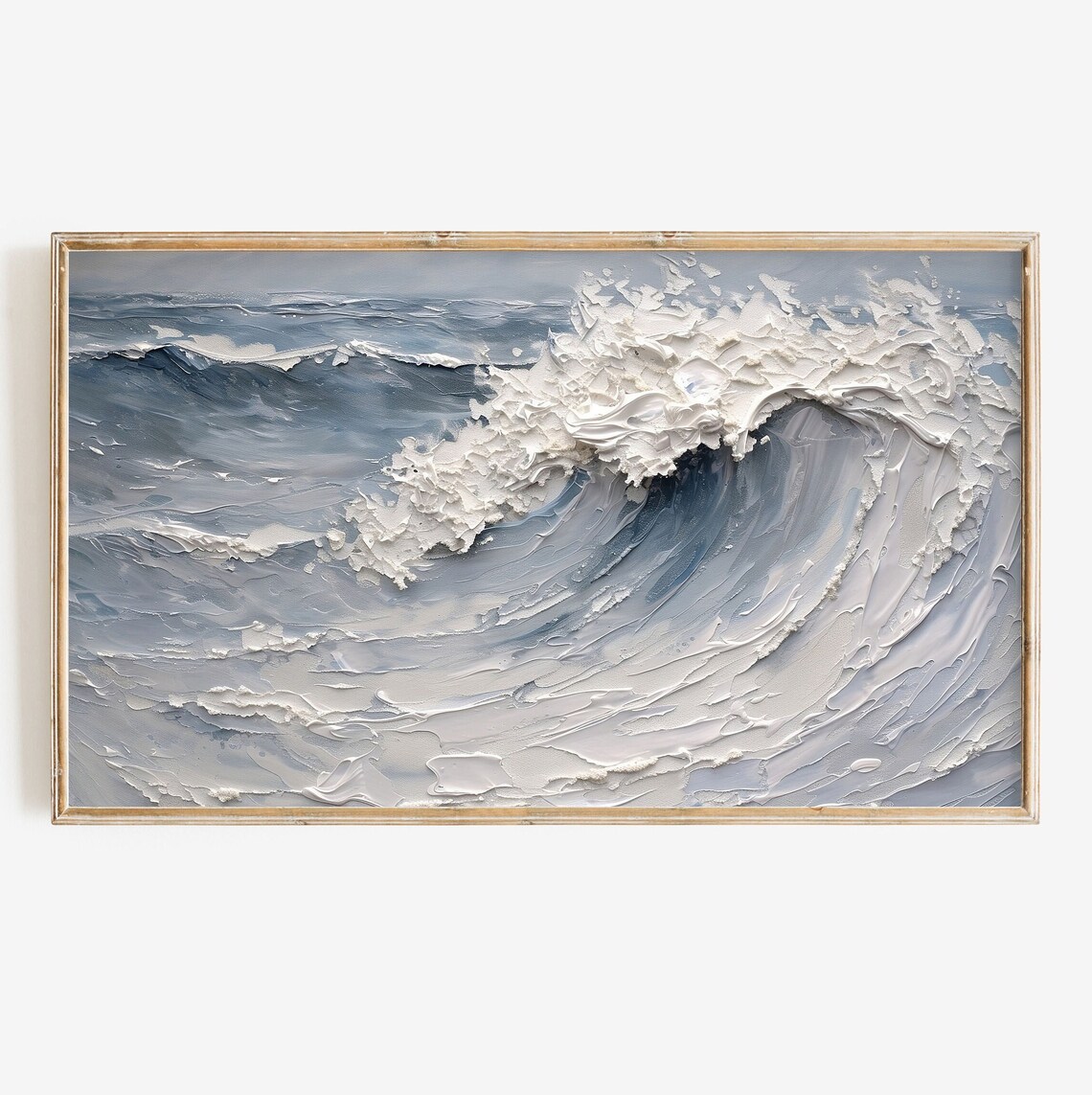 Ocean Waves Seascape Tv Coastal Art Poster