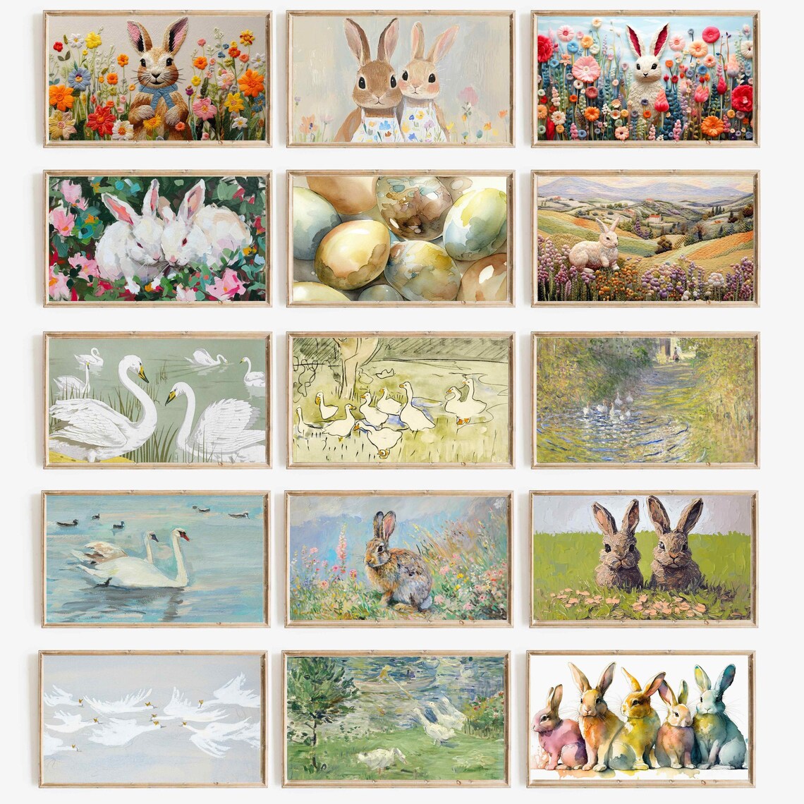Spring Floral TV Background Bundle, Holiday Wall Art - Image 5