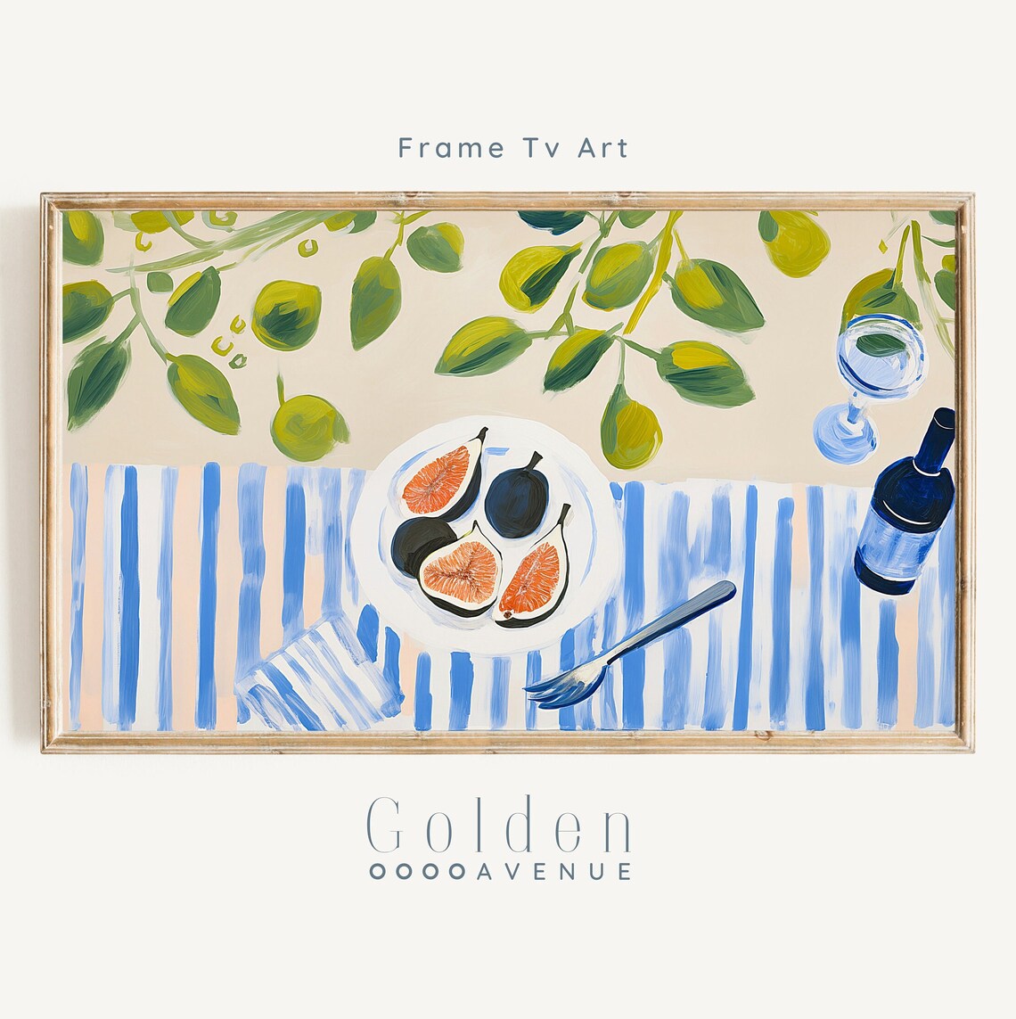 Mediterranean Tablescape Art Print, Summer Still Life