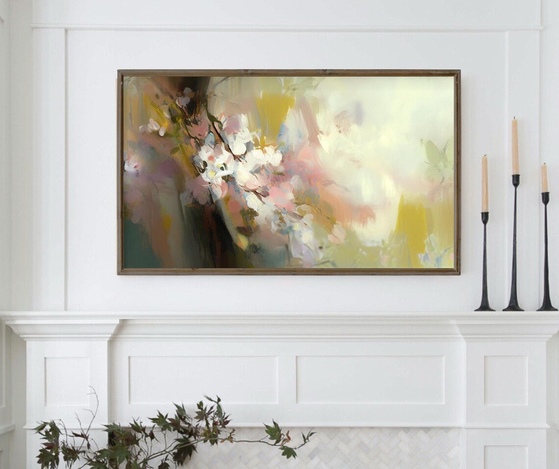 Spring Floral Abstract Art Print, Modern Spring Flowers - Image 4