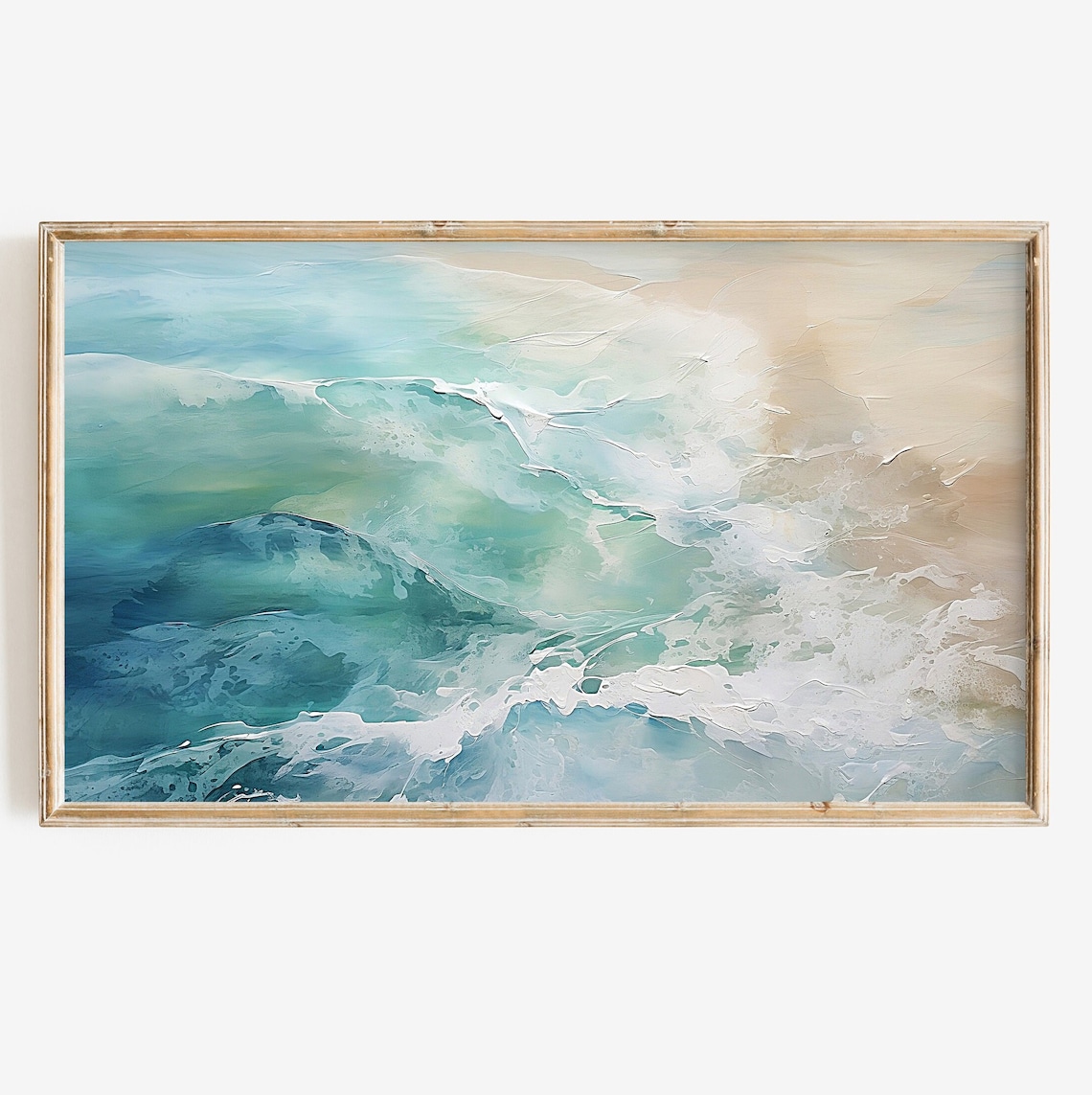 Summer Abstract Ocean Waves Seascape Art Print