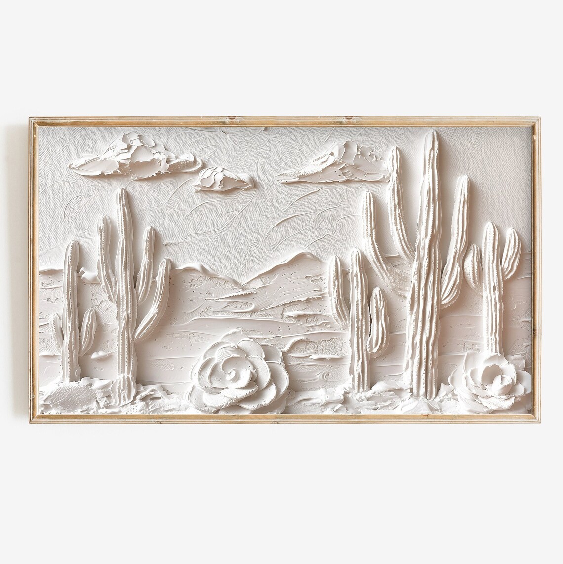 Desert Cactus Art Print, Neutral Western Style