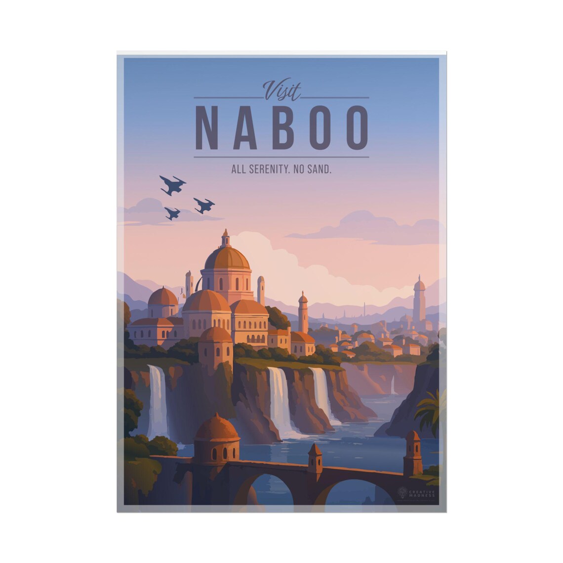 Naboo Galactic Travel Poster, Sci-Fi Travel Art