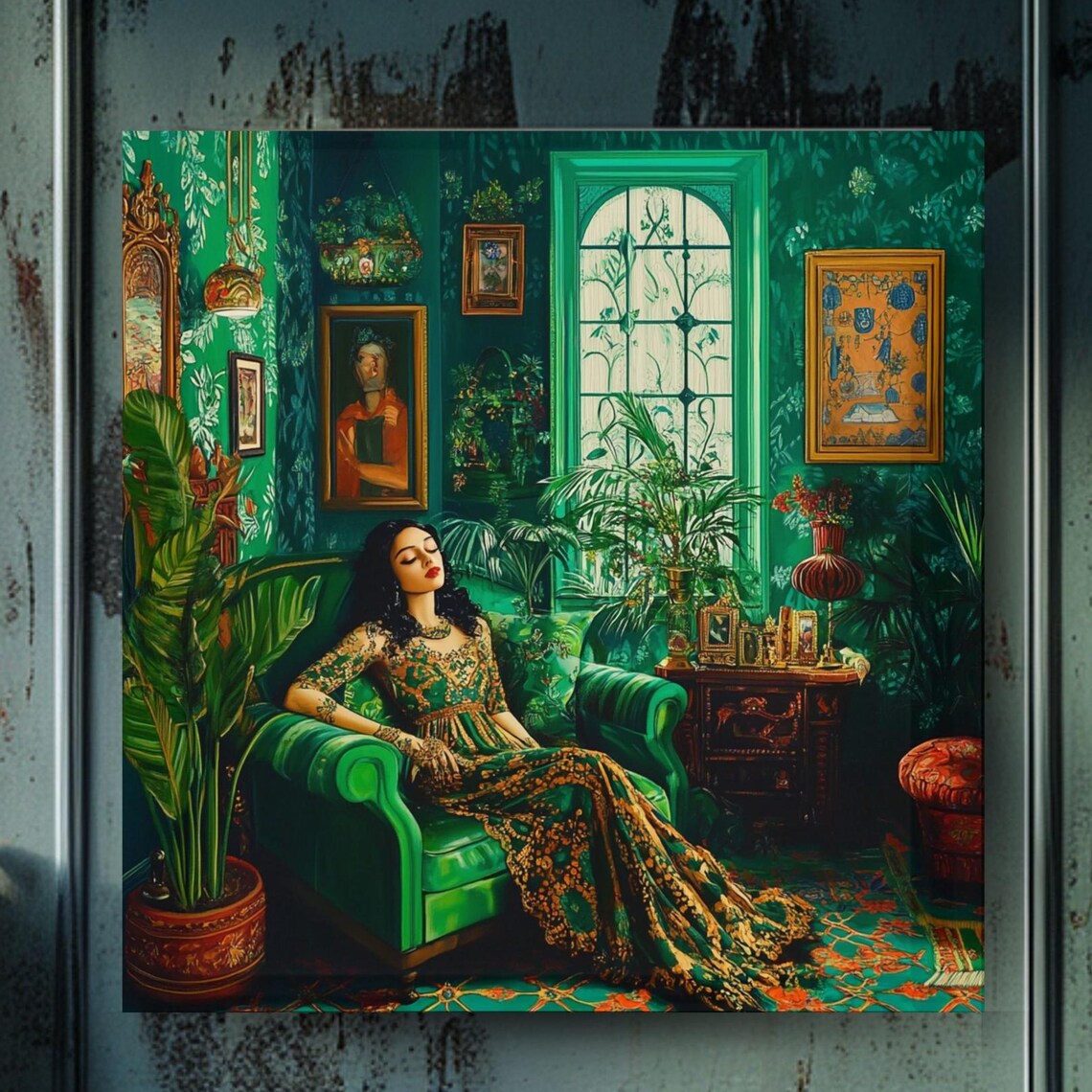 Vintage Maximalist Woman Illustration, Poster