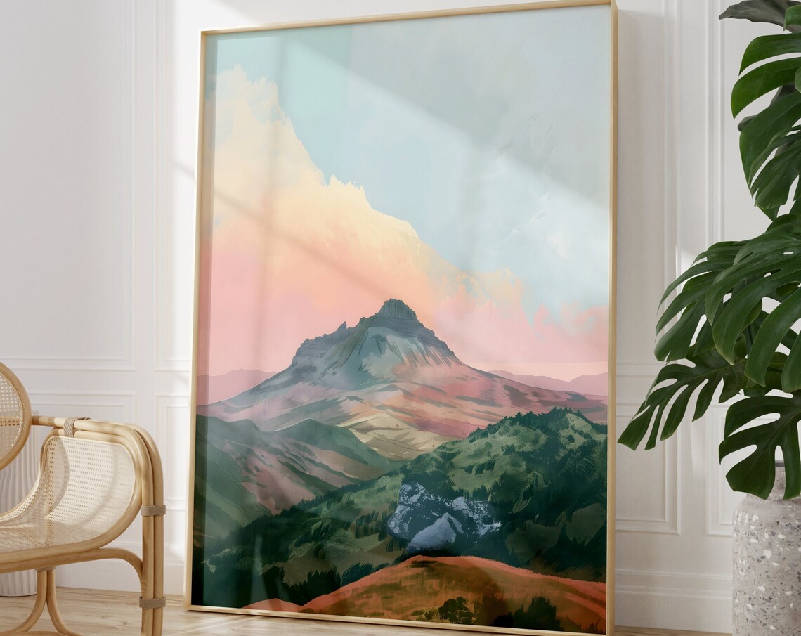 Glencoe Scottish Highlands Travel Poster, Minimal Landscape - Image 4