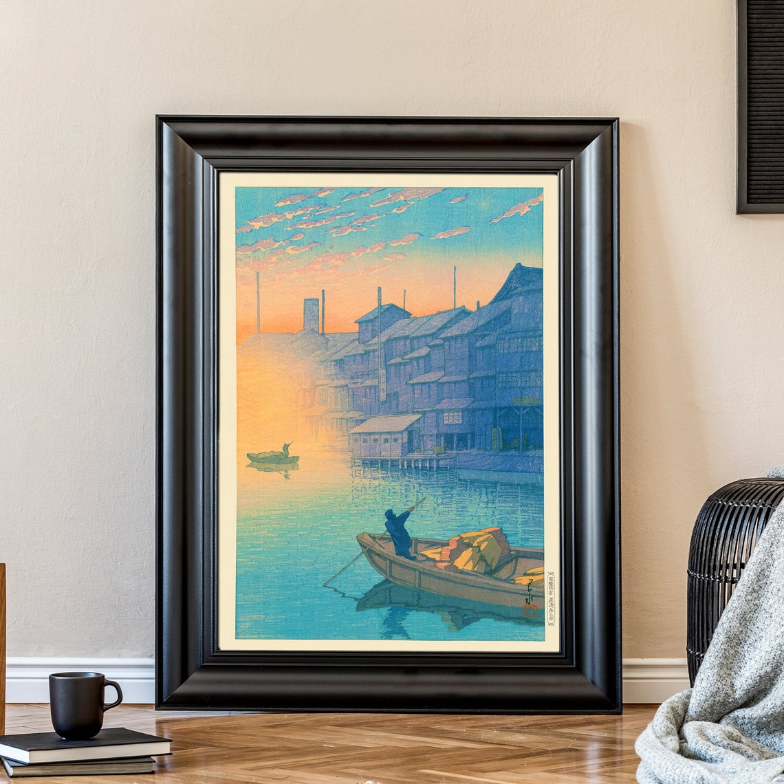 Japanese Poster Traditional Japanese Village Painting Woodblock Art Kawase Hasui Painting Japandi Decor Trendy Art Print Zen Wall Art - Image 2