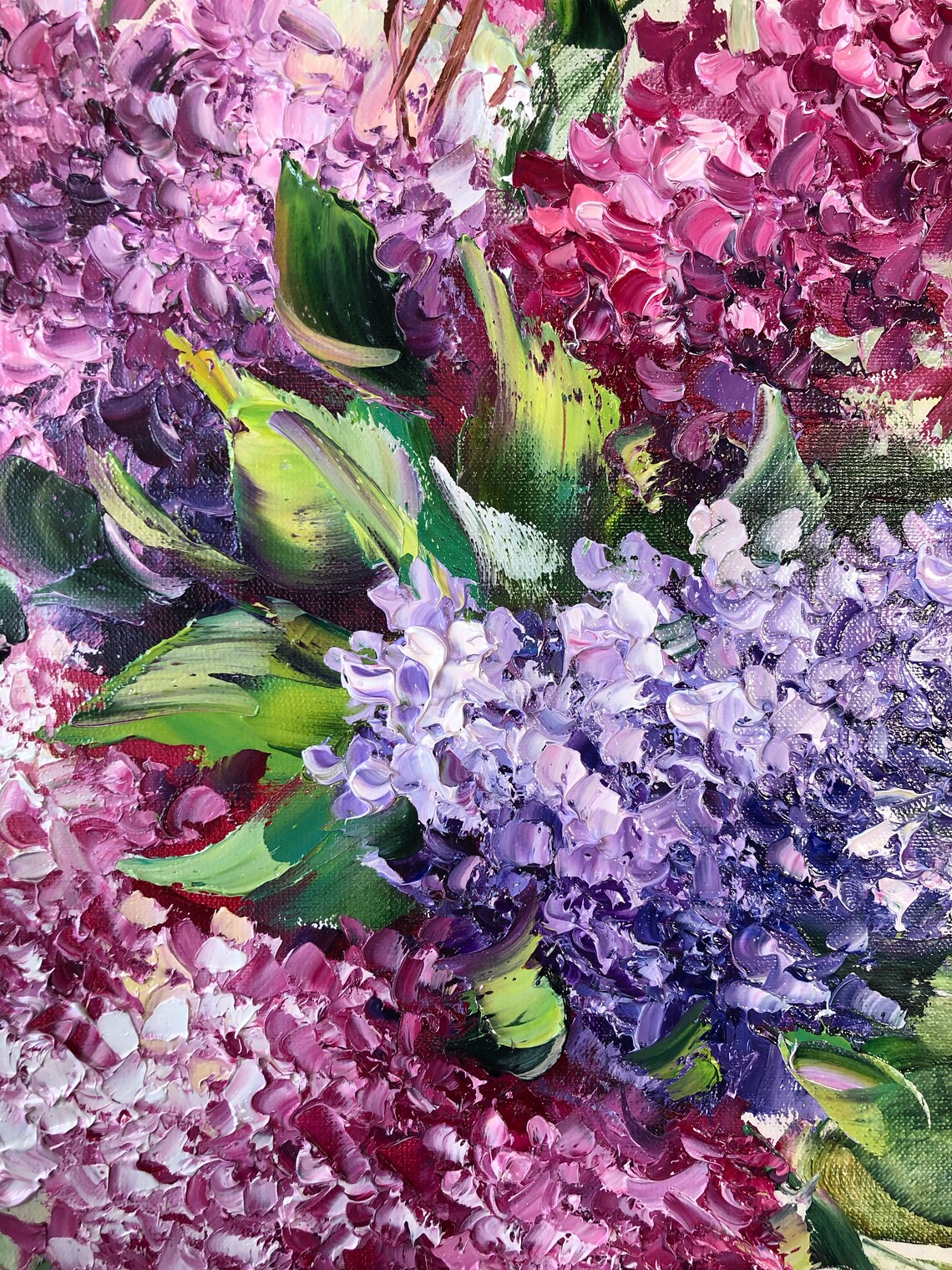 Lilac Oil Painting, Floral Kitchen Decor Art Print - Image 2