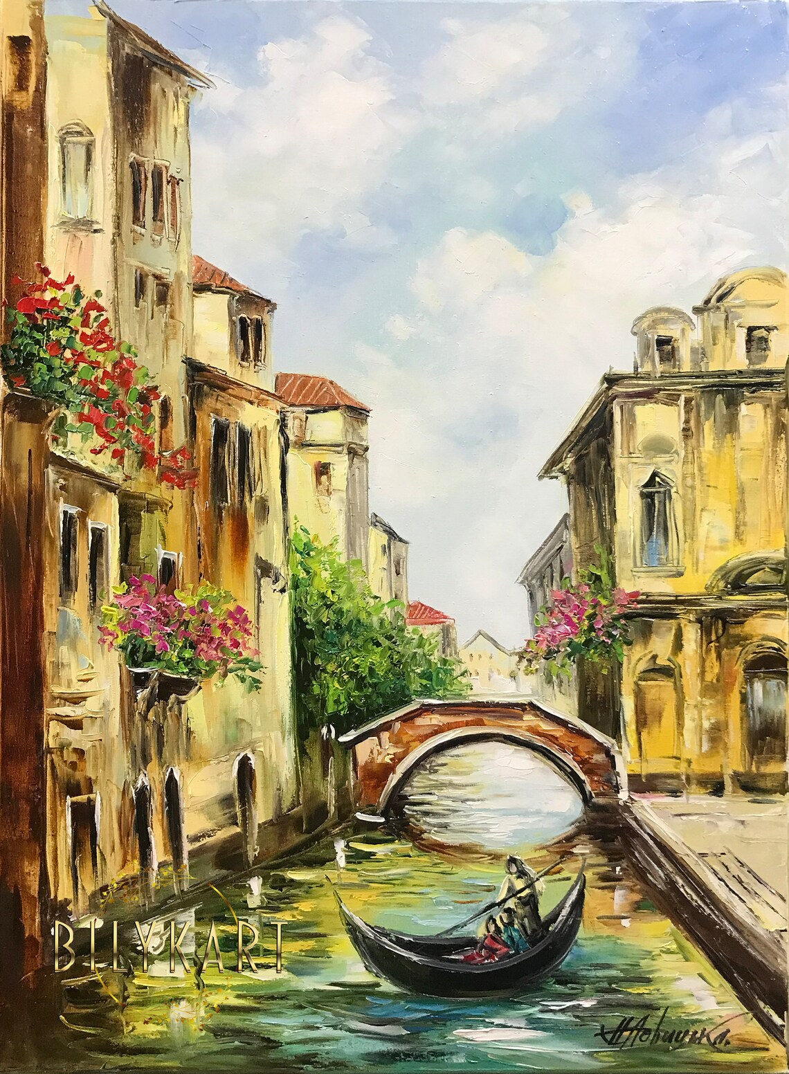 Venice, Italy Oil Painting, Venetian Landscape Art Print - Image 3