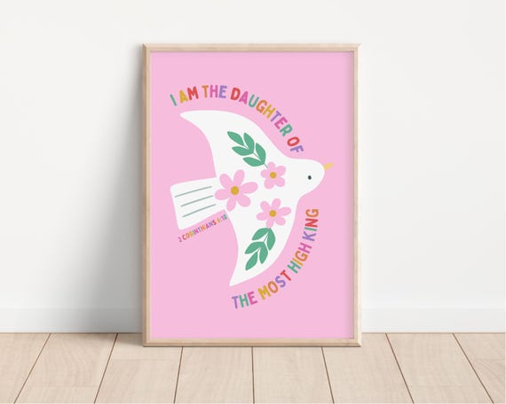 I Am The Daughter Of A King Pink Poster
