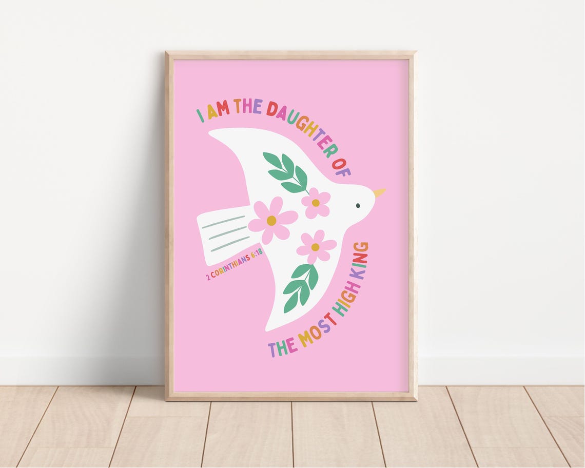 I Am The Daughter Of A King Pink Poster