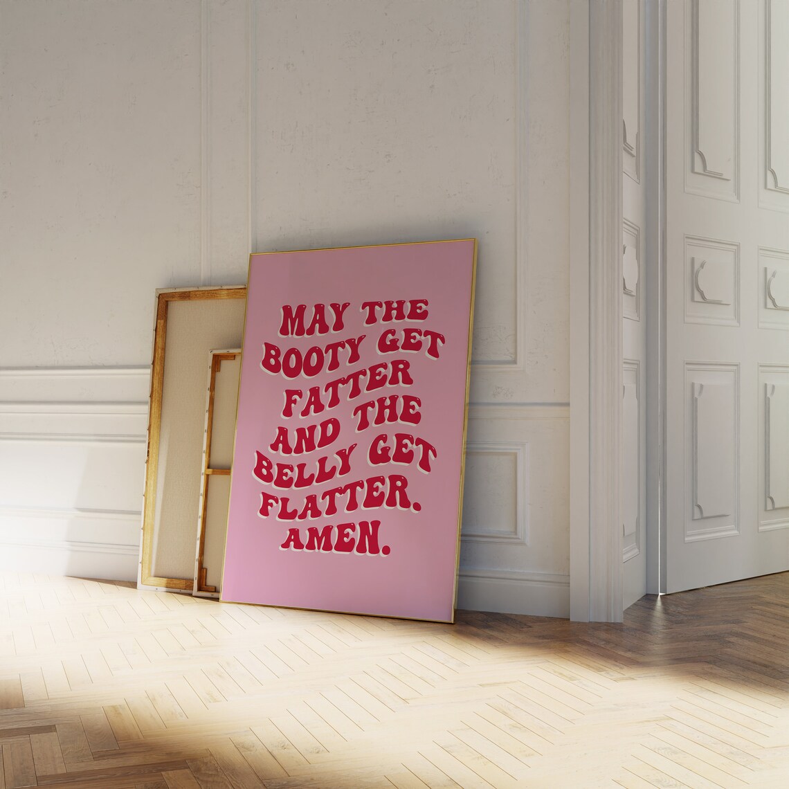Gym Girl Pink and Red Poster, Trendy Room Decor - Image 5
