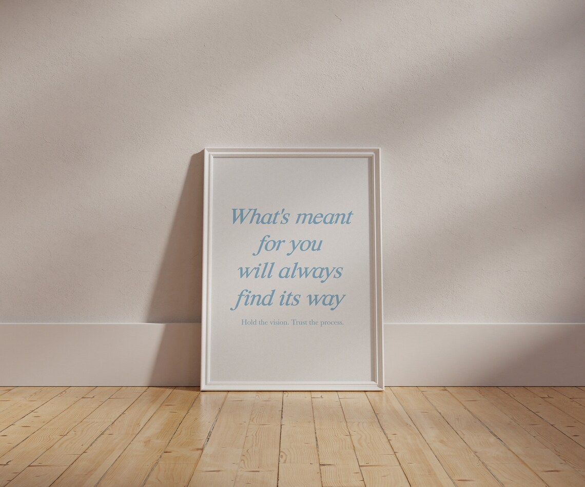 Blue Affirmation Quote Art Print, Bedroom Decor - Image 3