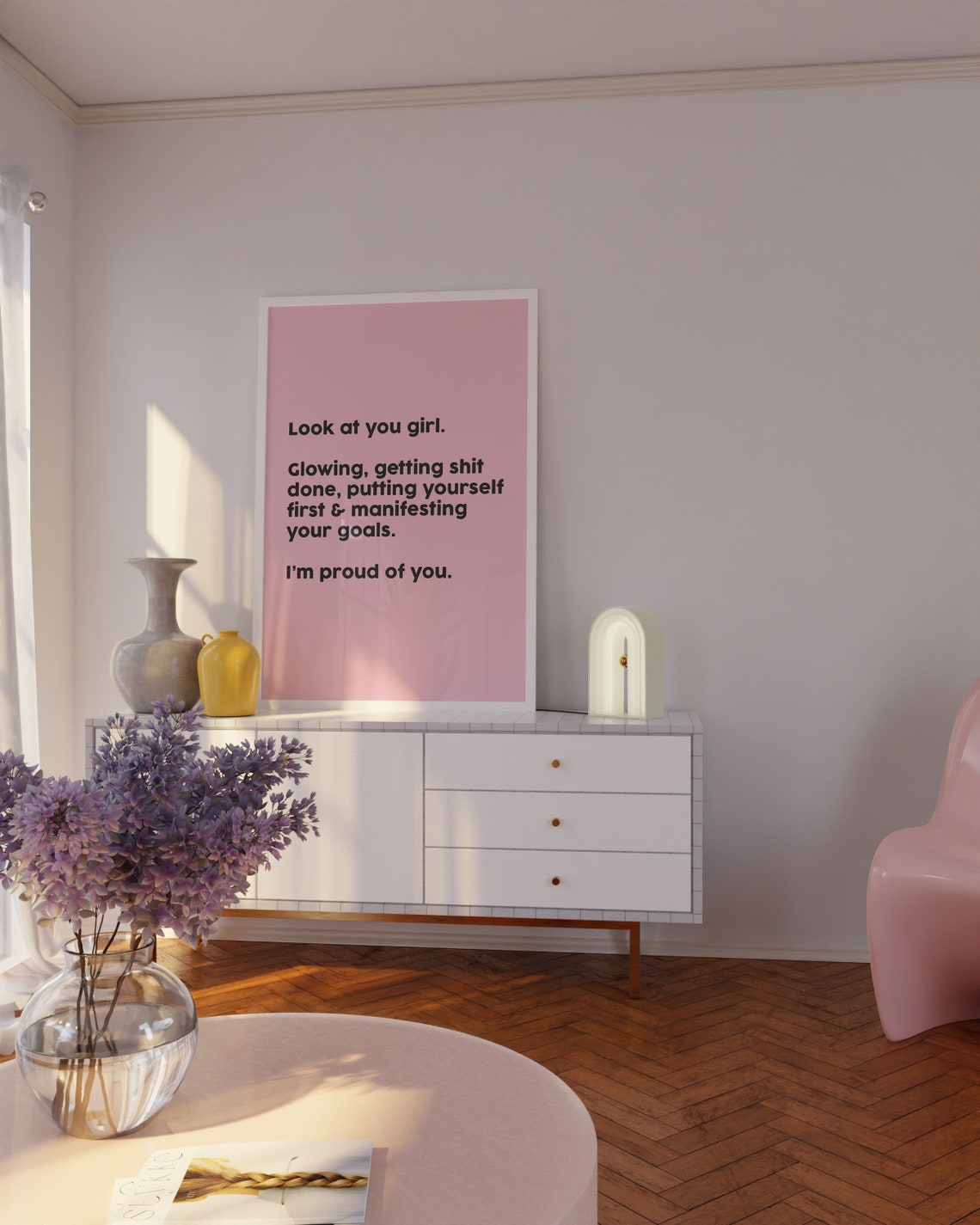 That Girl Poster Trendy Pink That Girl Wall Art Pink It Girl Print Girly Room Decor Pink That Girl Print Girly Inspirational Bedroom Print - Image 3