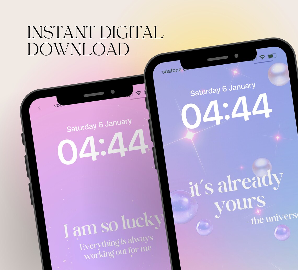 Positive Affirmations 5 Pack Pastel Phone Manifestation Aesthetic Poster - Image 3