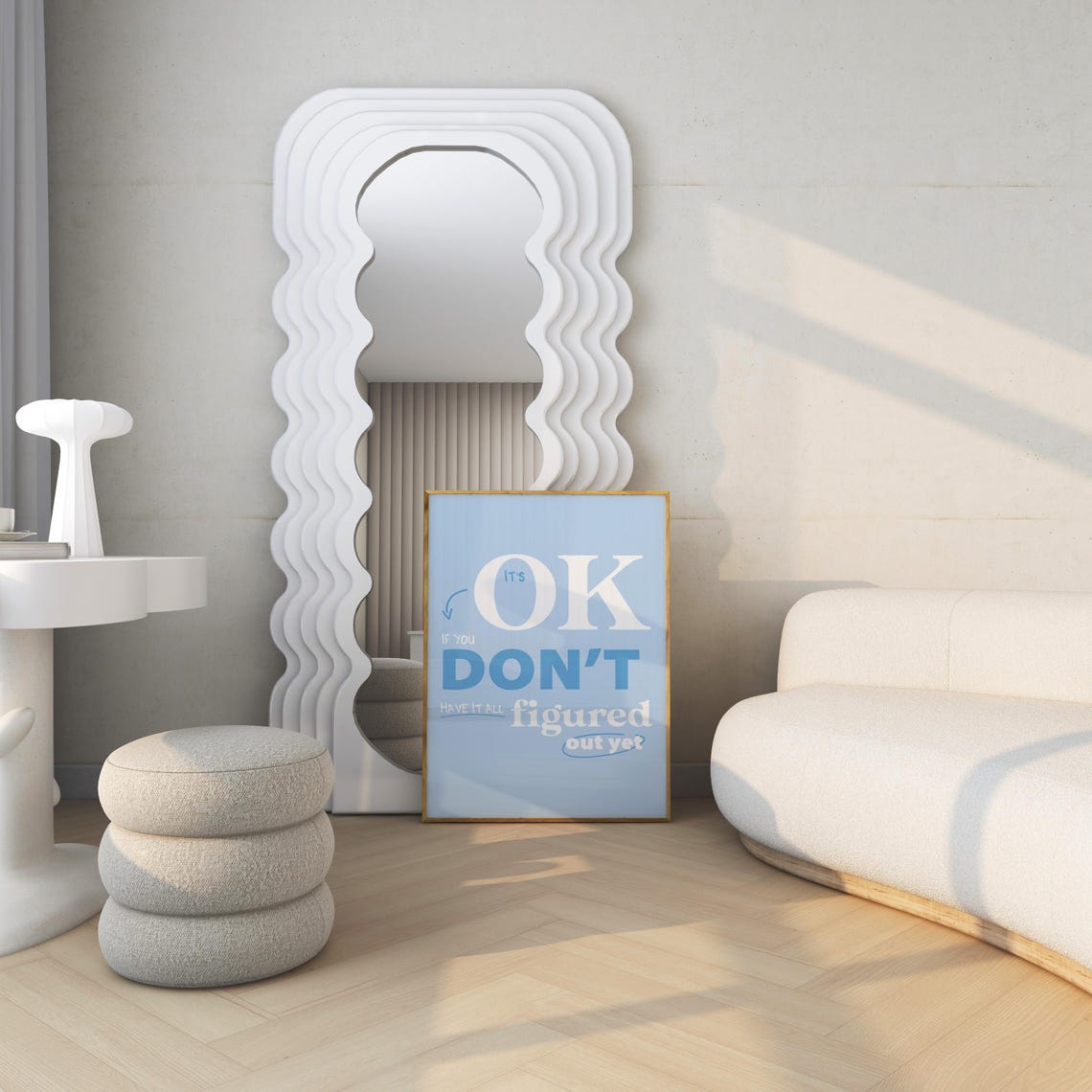 It's Okay If You Don't Have It All Figured Out Blue Retro Poster - Image 4