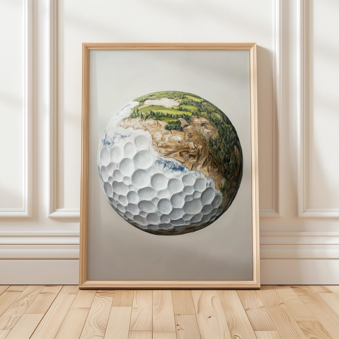 Golf Art Print Modern Golf Course Wall Art Unique Golf Decor Golf Landscape Print