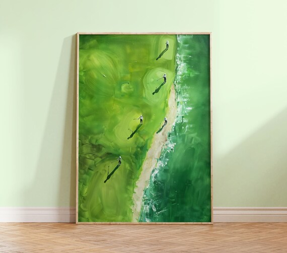 Modern Golf Course Art Print Landscape Print