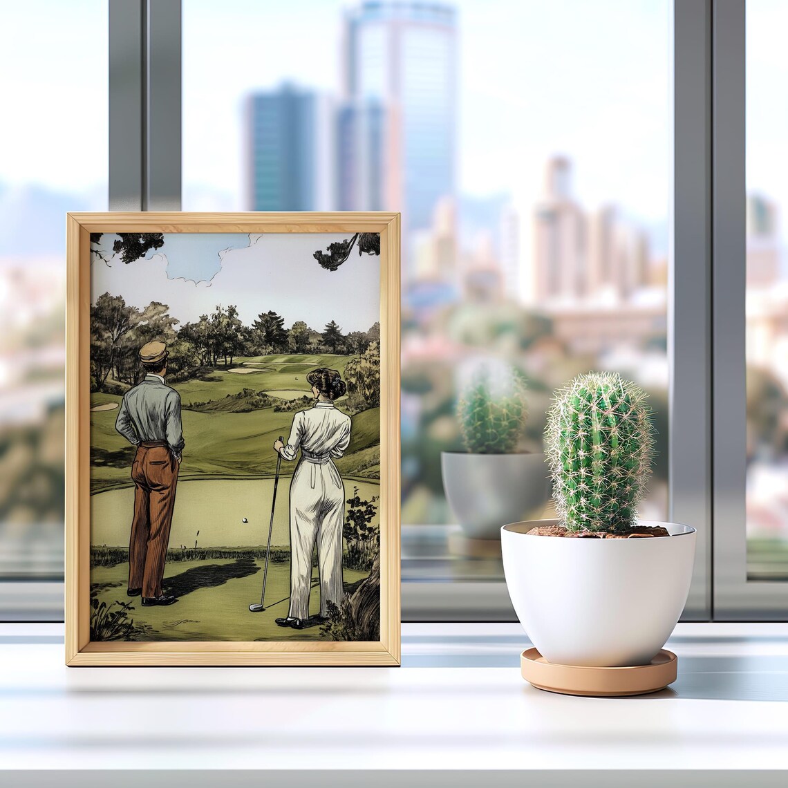 Vintage Golf Art Print, Retro Golf Course Decor - Image 5