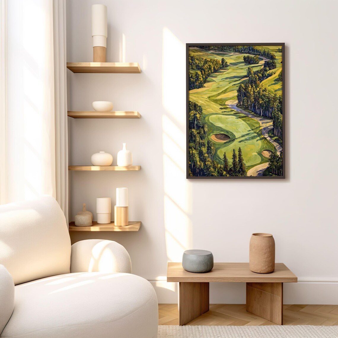 Golf Course Landscape Art Print Golf Lover Wall Decor Fairway Art Golfing Poster Decor - Image 7