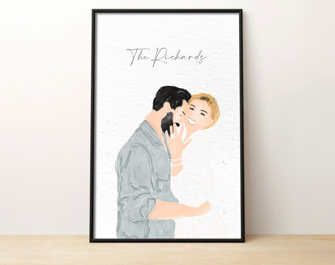 Custom Watercolor From Photo Art Print, Personalized - Image 2