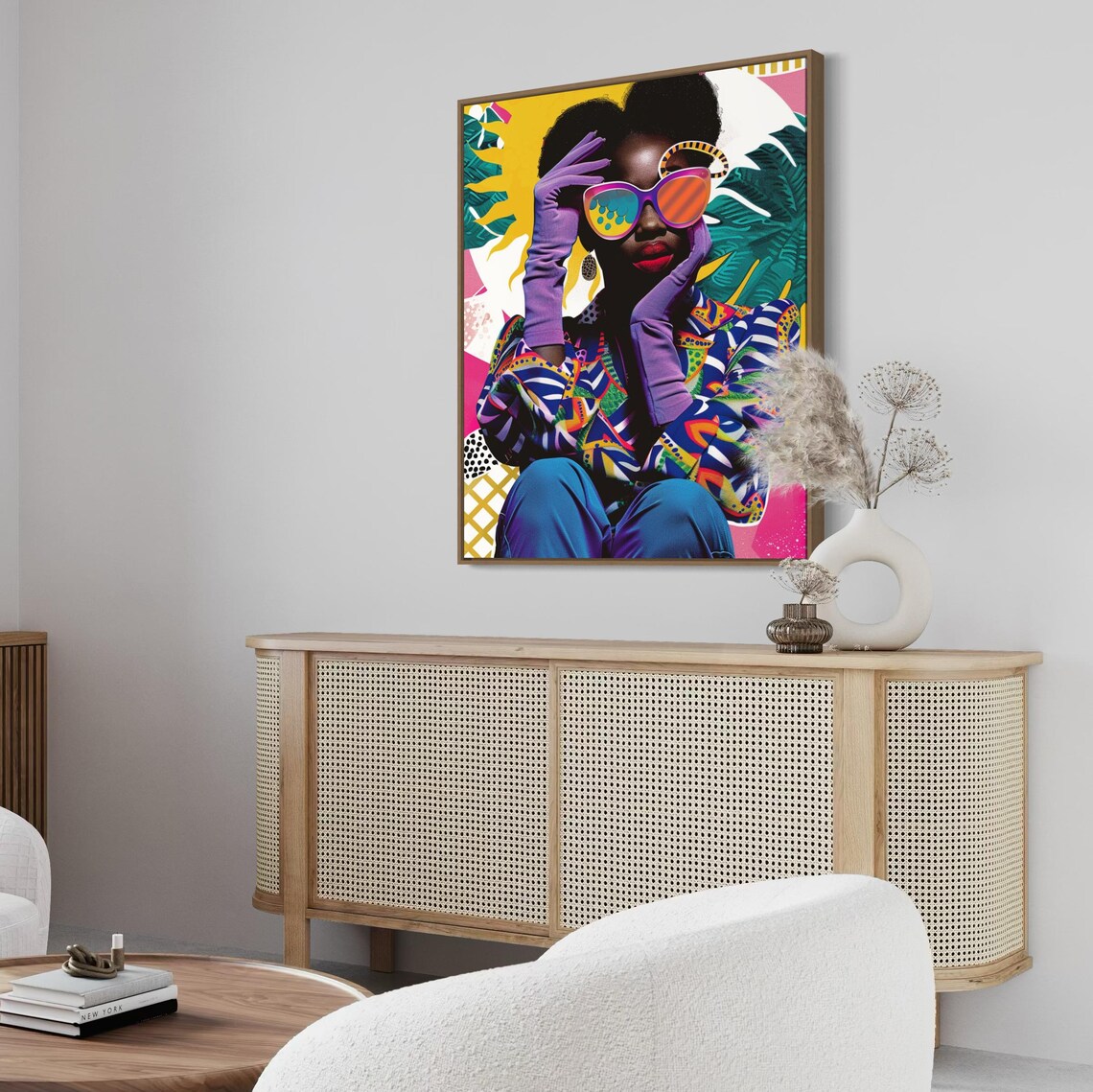 Colorful Pop Art Woman With Oversized Rainbow Sunglasses Poster - Image 4