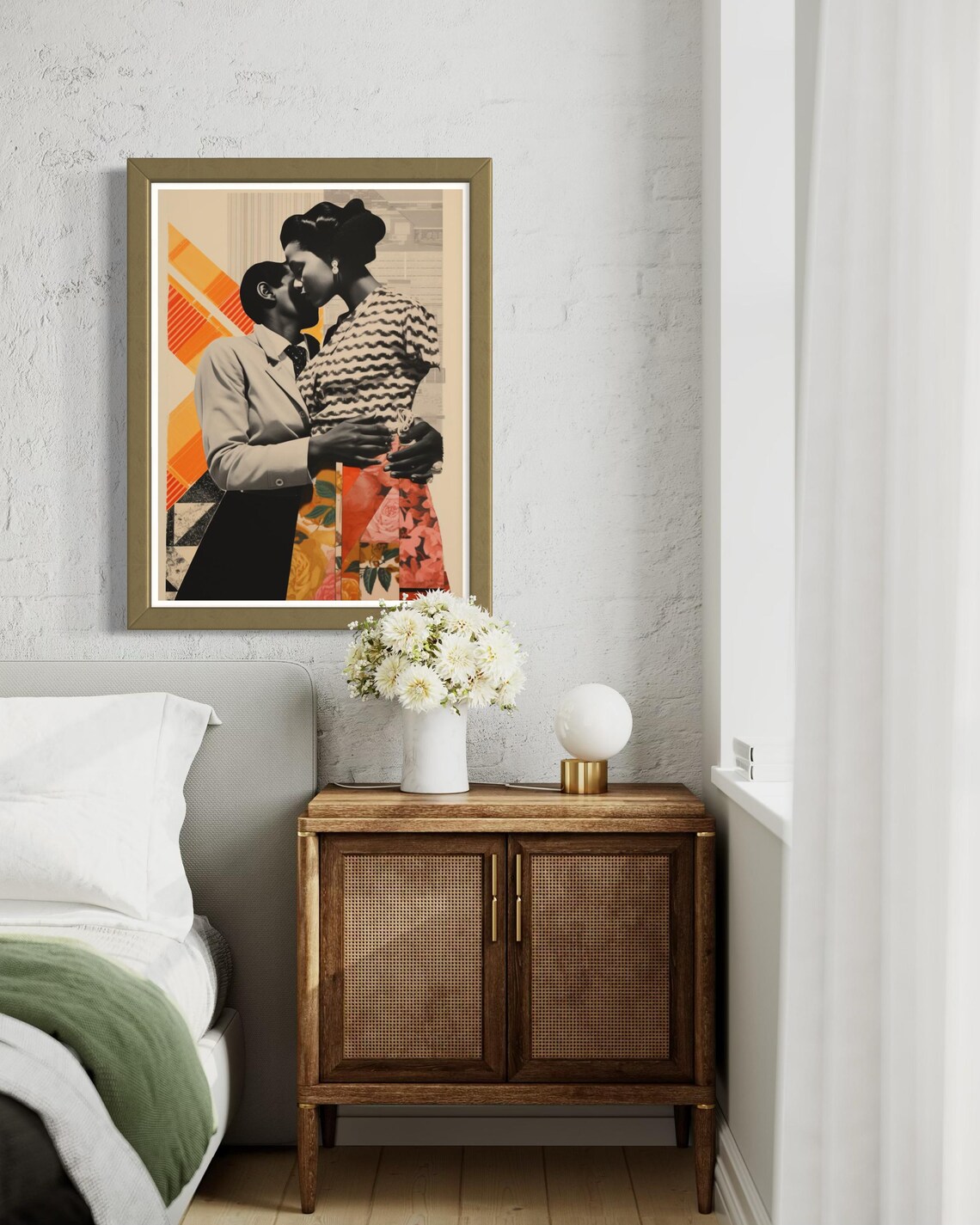 Romantic Vintage Collage Black Girl Art Print - Image 6