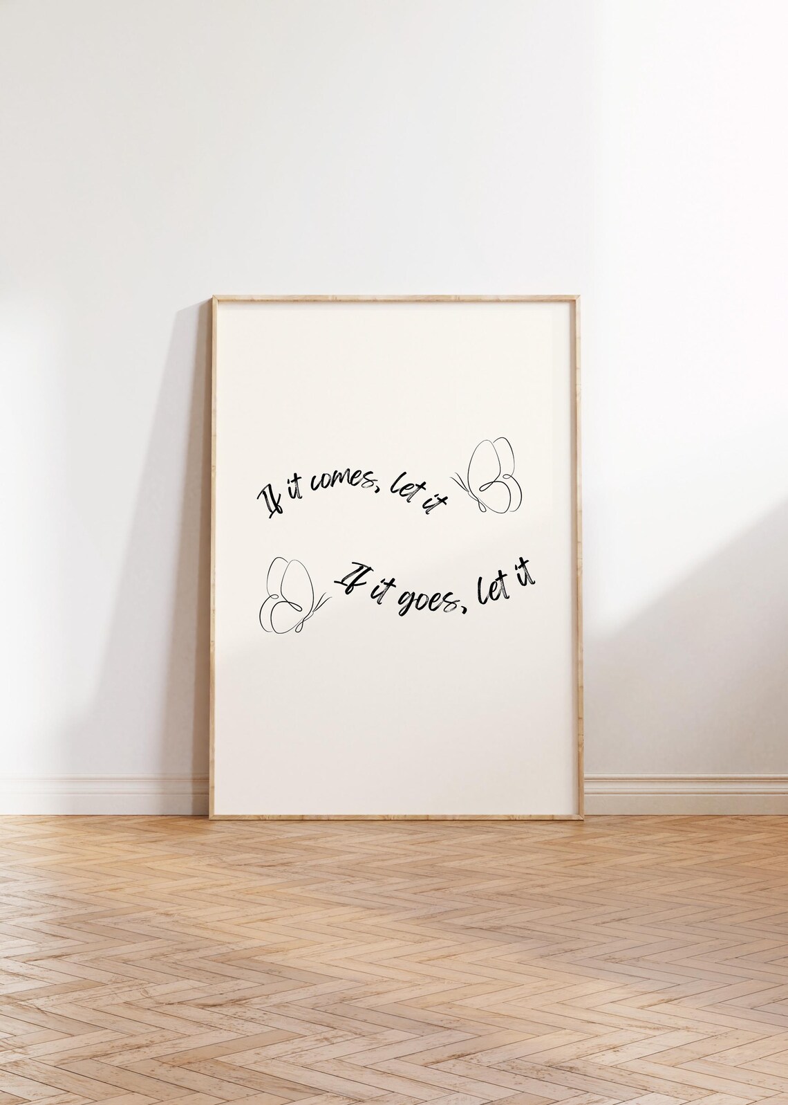 If It Comes Let It If It Goes Let It Butterfly Minimalist Print - Image 2