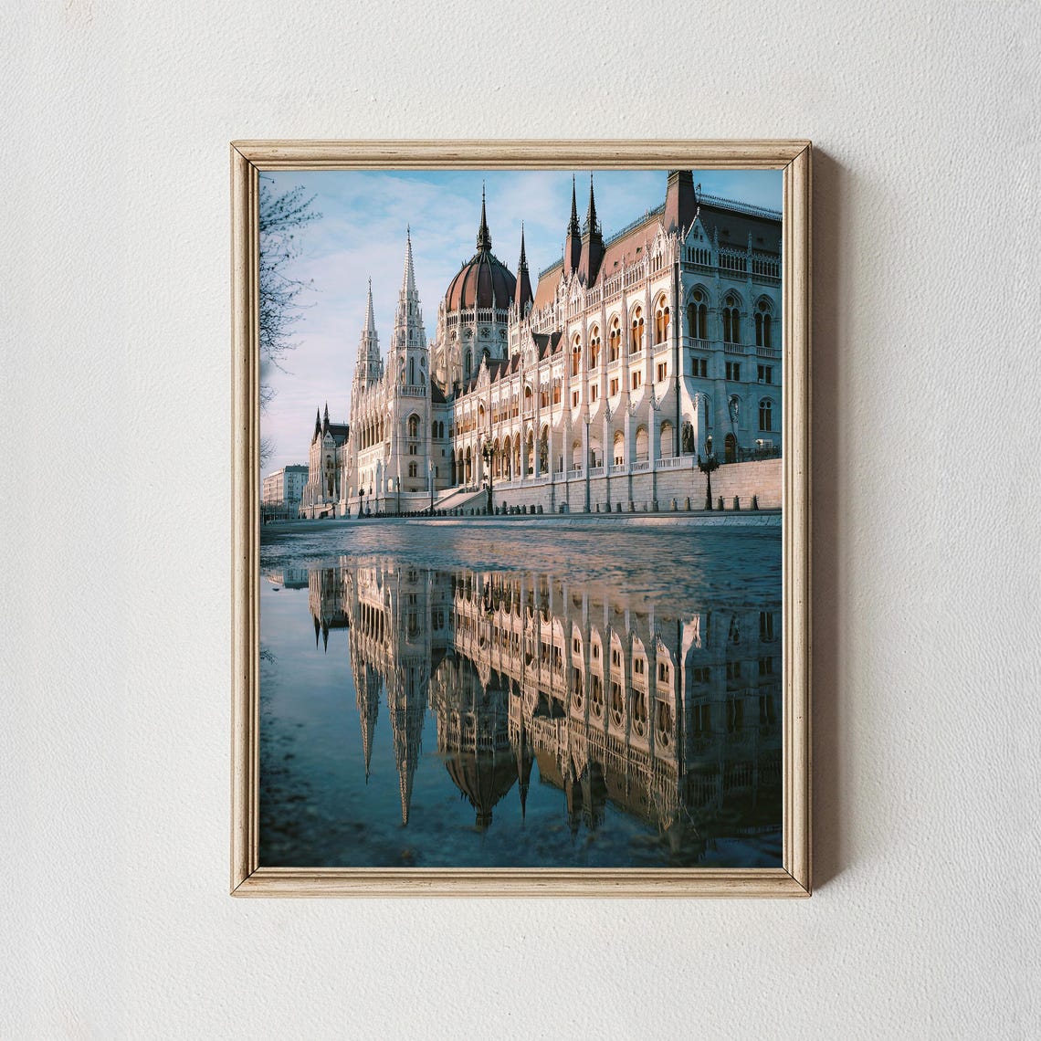 Budapest Hungary Parliament Mirrored In Danube River Art Poster