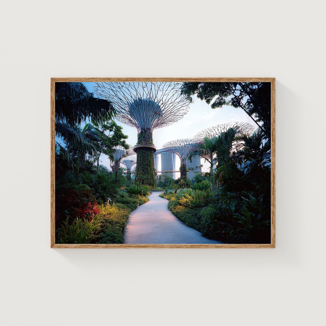 Gardens By The Bay Singapore Supertree Grove Twilight Photo Print