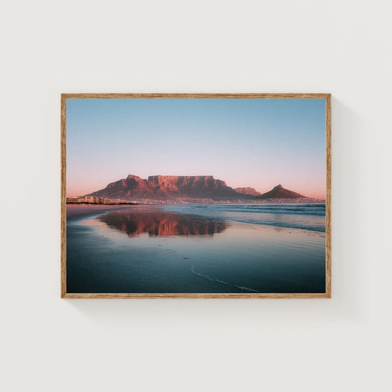 Cape Town Table Mountain Sunset Print Coastal Fine Art Photography