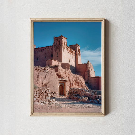 Ait Benhaddou Print Morocco Fortress Wall Art Earthy Boho Decor