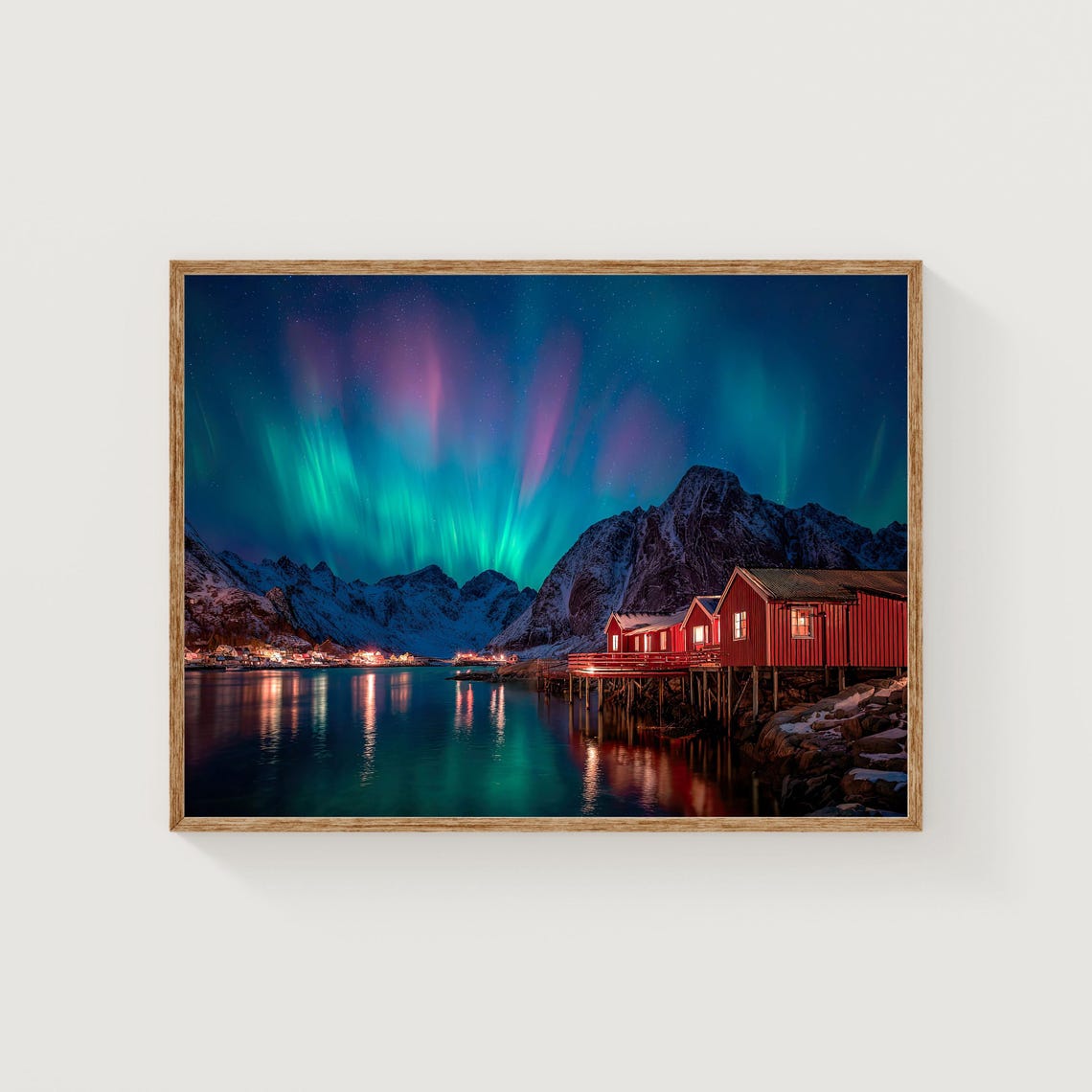 Northern Lights Lofoten Norway Print Arctic Night Sky Photography
