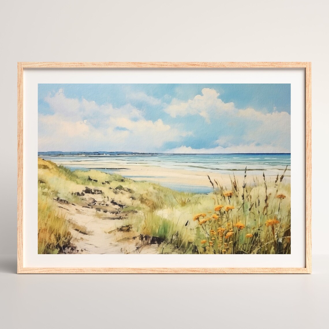 Beach Path Vintage Seascape Art Print, Retro Coastal - Image 2
