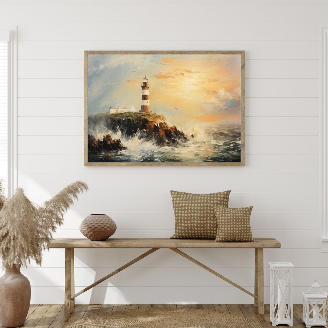 Lighthouse Vintage Seascape, Coastal Art Print - Image 3